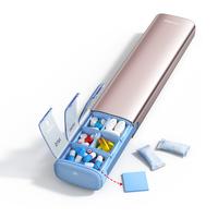 Vaydeer 7 Day Weekly Pill Organizer (Support 2 Times a Day), Metal Travel Pill Case, Large Capacity Daily Cute AM PM Pill Box...