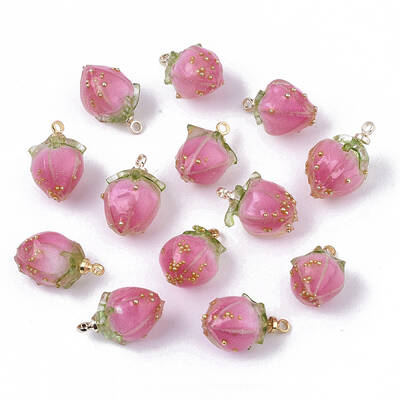 Handmade Epoxy Resin Flower Pendants