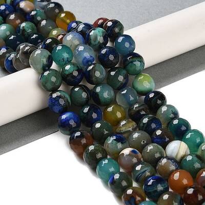 Natural Fire Crackle Agate Beads Strands