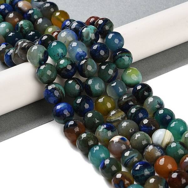 Natural Fire Crackle Agate Beads Strands