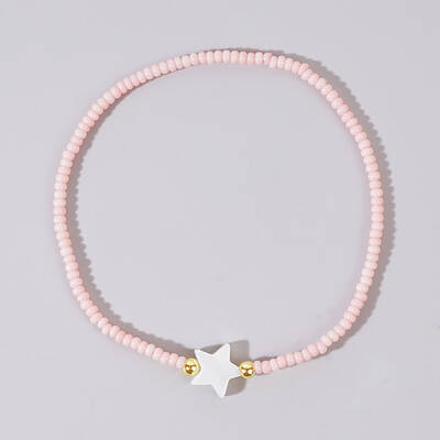 Glass Seed Bead & Shell Star Beaded Bracelet for Women