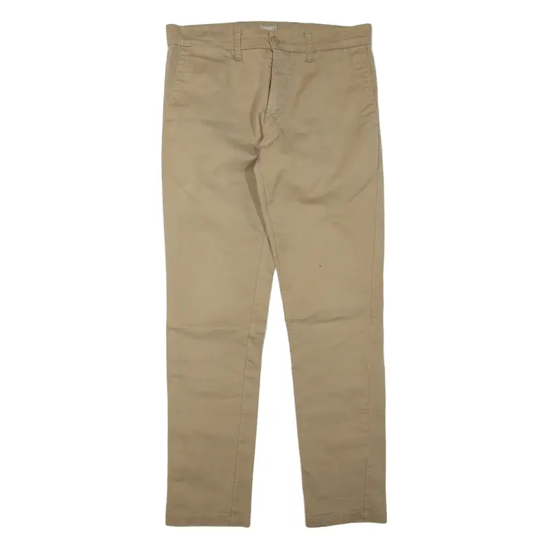 CARHARTT Chino Mens Trousers Beige Regular Tapered W32 L32