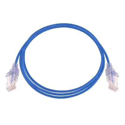 15158 Monoprice Cat6A Ethernet Patch Cable SlimRun Snagless RJ45 550MHz UTP Pure Bare Copper 10G 30AWG 10-Pack 5ft Blue
