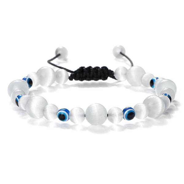 Round Cat Eye Braided Beaded Bracelets