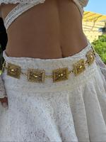Women's Vintage 3d Carved Design Waist Chain, Fashionable Adjustable Waist Belt for Jeans, Casual Waistband for Daily Clothin...