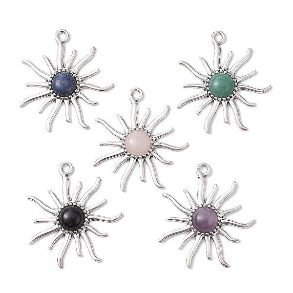 Natural Mixed Gemstone Big Pendants
