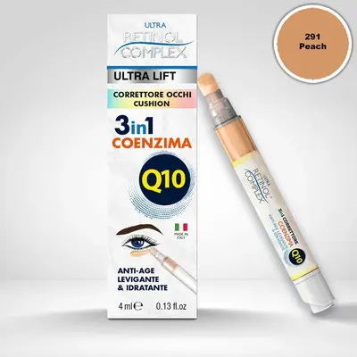 Retinol complex eye concealer 291 peach 3 in 1 coenzyme q10 4ml
