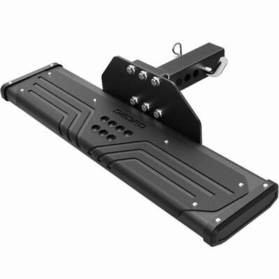 OEDRO® Black Aluminum Towing Hitch Steps with 2\