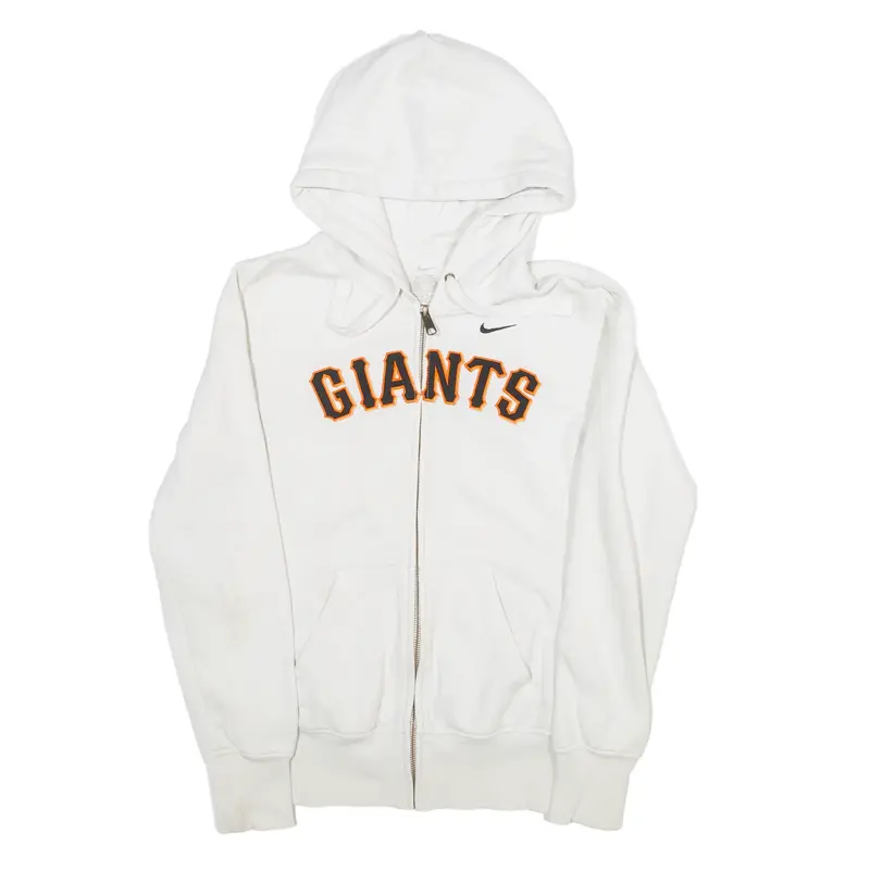 NIKE MLB San Francisco Giants Hoodie White Full Zip Womens UK 4