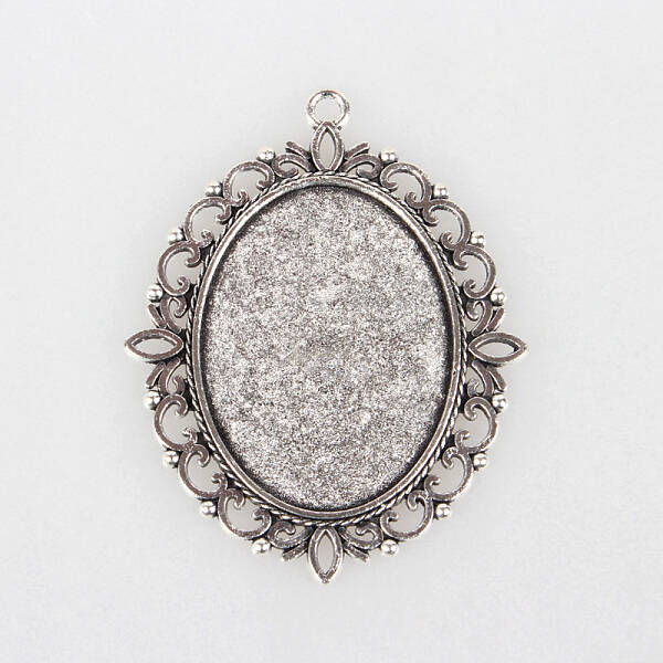 Tibetan Style Alloy Pendant Cabochon Settings