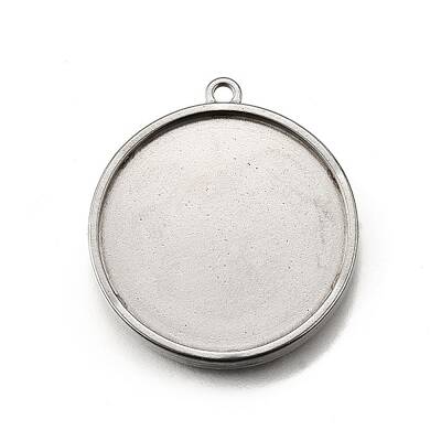 304 Stainless Steel Pendant Cabochon Settings