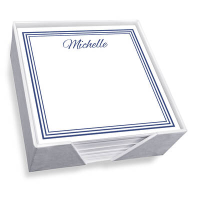 Colonial Memo Square - White with holder