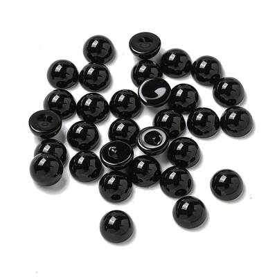 Natural Black Stone Cabochons