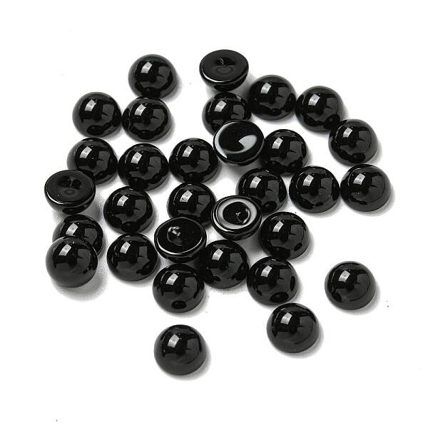 Natural Black Stone Cabochons