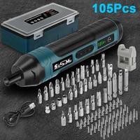 Torque Adjustable Electric Screwdriver, Cordless Power Screwdriver Set, USB Rechargeable Tools, Multifunctional Screwdriver w...