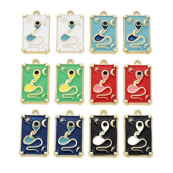 Rack Plating Alloy Enamel Pendants