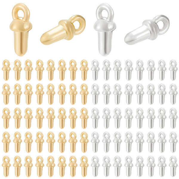 400Pcs 2 Colors CCB Plastic Cup Peg Bails Pendants