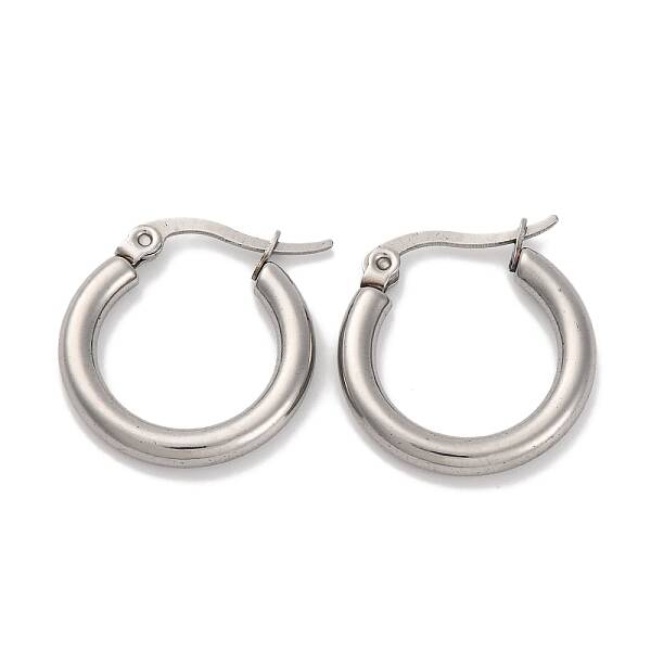 Non-Tarnish Ring 304 Stainless Steel Hoop Earrings for Women Men