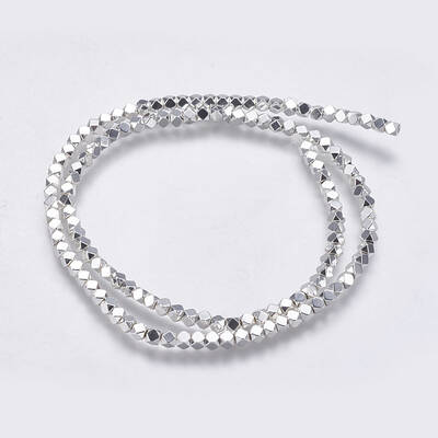 Electroplate Non-magnetic Synthetic Hematite Bead Strands