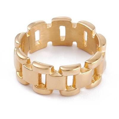 Ion Plating(IP) Unisex 304 Stainless Steel Finger Rings
