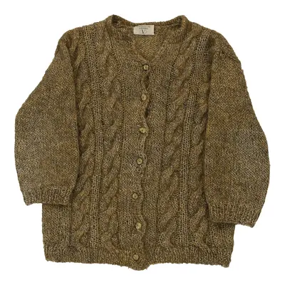 Valentino Cardigan - Small Khaki Wool Blend | Size: small