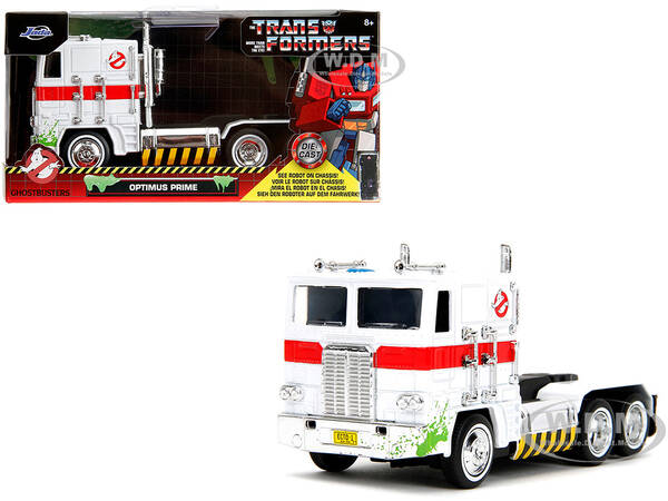 G1 Autobot Optimus Prime Truck White with Robot on Chassis from \