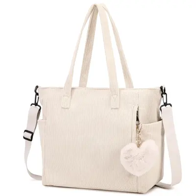 Makukke Corduroy Totes Bag Women - Shoulder Hobo Bag Handbags Crossbody Bag Shopping Purses