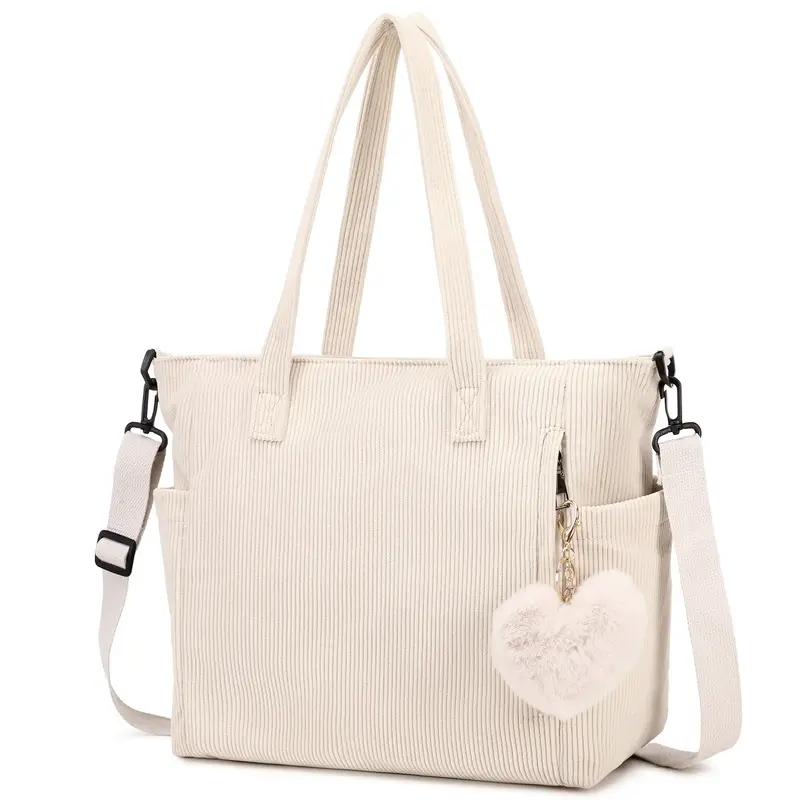 Makukke Corduroy Totes Bag Women - Shoulder Hobo Bag Handbags Crossbody Bag Shopping Purses
