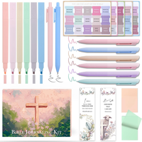 Study Supplies Journaling Kit for Women, Study Kit with 12 No Bleed Highlighters and Pens, 2 Transparent Sticky Notes/75 Tab...