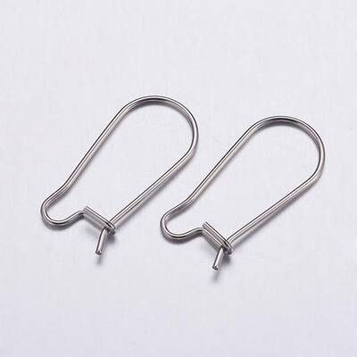 Tarnish Resistant 316 Surgical Stainless Steel Hoop Earrings Settings