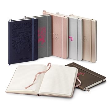 25 Promotional NeoSkin Hard Cover Journal Notebook - 5 1/2