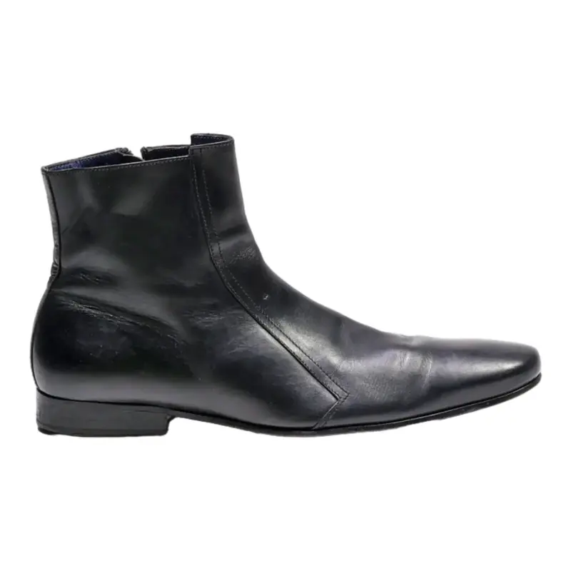 KENZO Ankle Boots Black Leather Mens UK 7