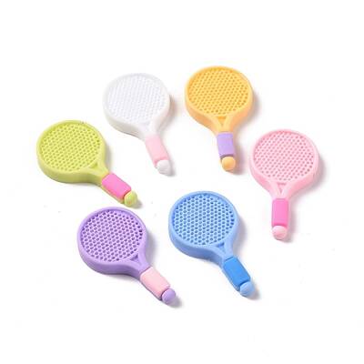 Opaque Resin Accessories Ornaments Resin Racket Cabochons