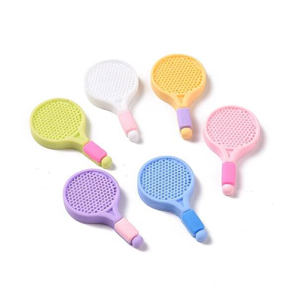 Opaque Resin Accessories Ornaments Resin Racket Cabochons