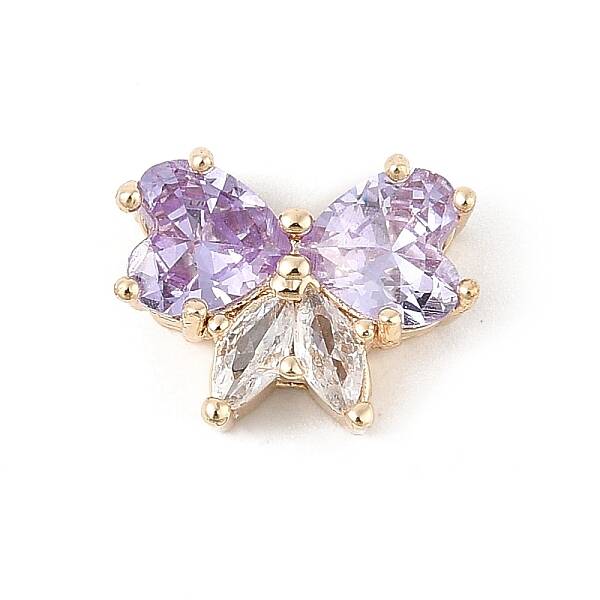 Brass Micro Pave Cubic Zirconia Pendants
