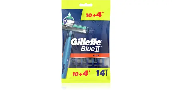 Gillette Blue Ii Plus Disposable Razors For Men 14 Pieces