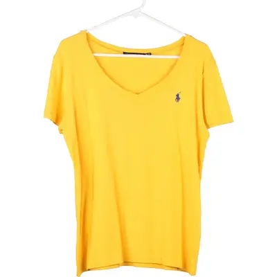Ralph Lauren V-neck T-Shirt - XL Yellow Cotton