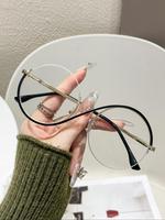 Anti-blue Light Round Frame Eyeglasses for Women & Men, Fashion Eyeglasses for Work, Daily Clothing Decor, Perfect Accessorie...