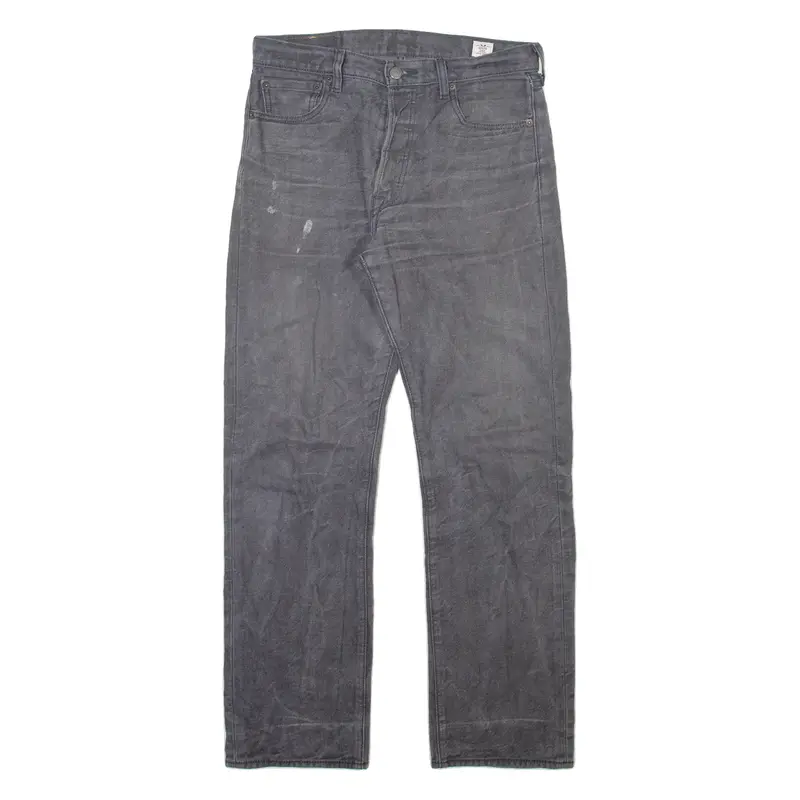 LEVI'S 501 Jeans Mens Grey Regular Straight Stone Wash W31 L32
