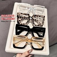 Trendy All-match Reading Glasses, High Quality Eyewear, Simple Anti- Light Square Frame Eyeglasses for Everyday Use, Fashion ...