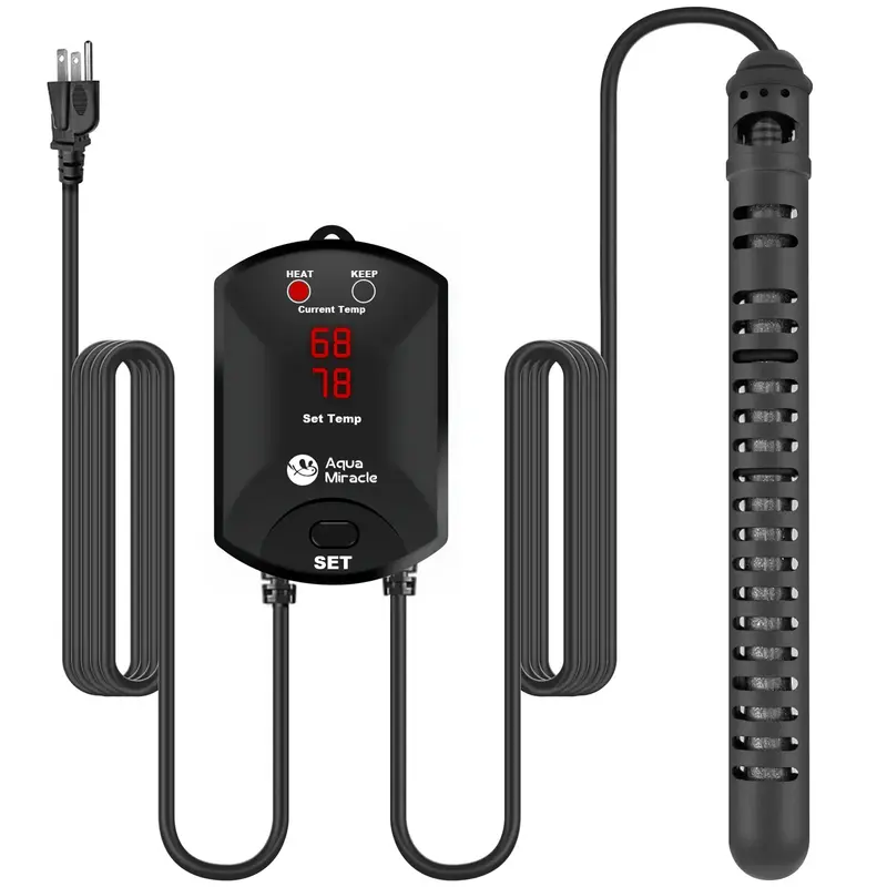 AquaMiracle Aquarium Heater with Dry-Run/Overheating Protection and Memory Function(Multiple Sensors), Fish Tank Heater with ...