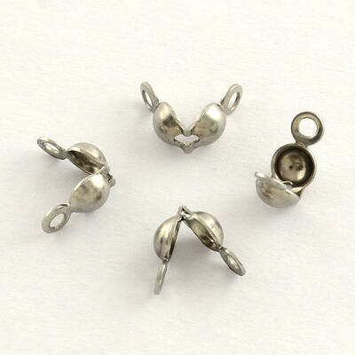 Tarnish Resistant Stainless Steel Bead Tips