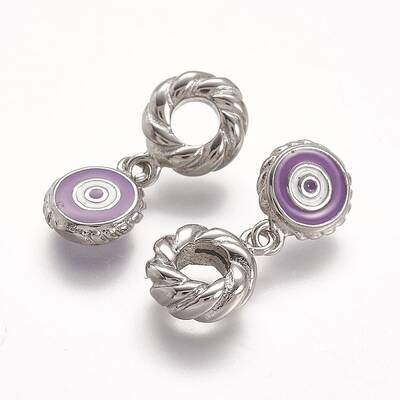 304 Stainless Steel European Dangle Charms