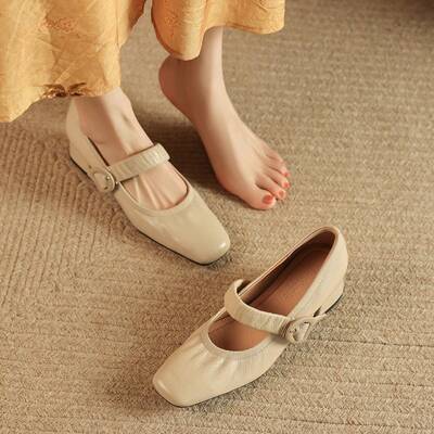 CHIKO Adriane Square Toe Block Heels Mary Jane Shoes