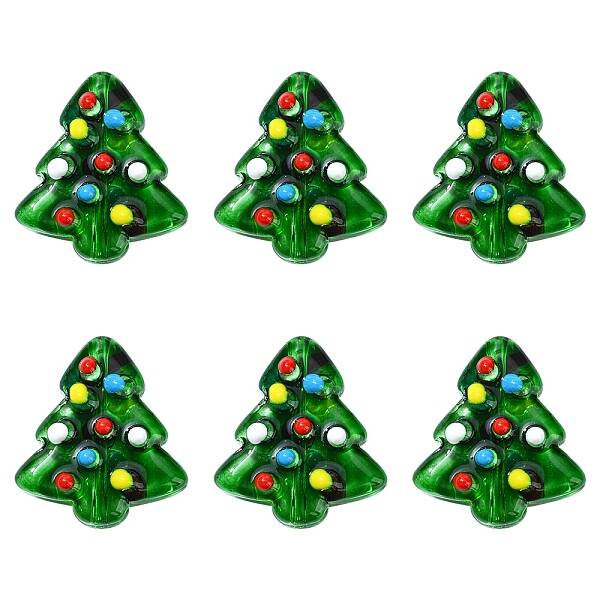 6Pcs Handmade Bumpy Glass Beads Strands