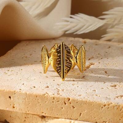304 Stainless Steel Open Cuff Rings for Women