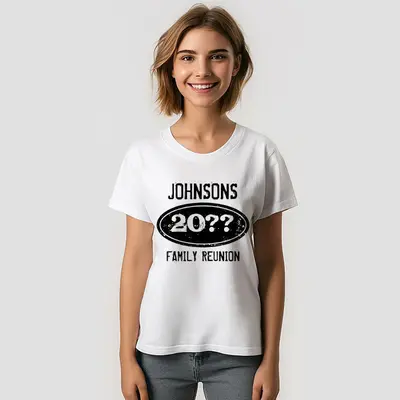 Black Personalized Name Family Reunion Tee Shirt