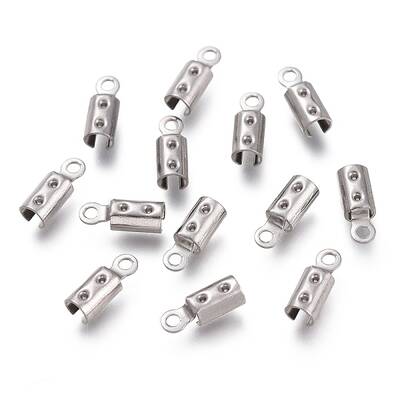 Tarnish Resistant 304 Stainless Steel Folding Crimp Ends