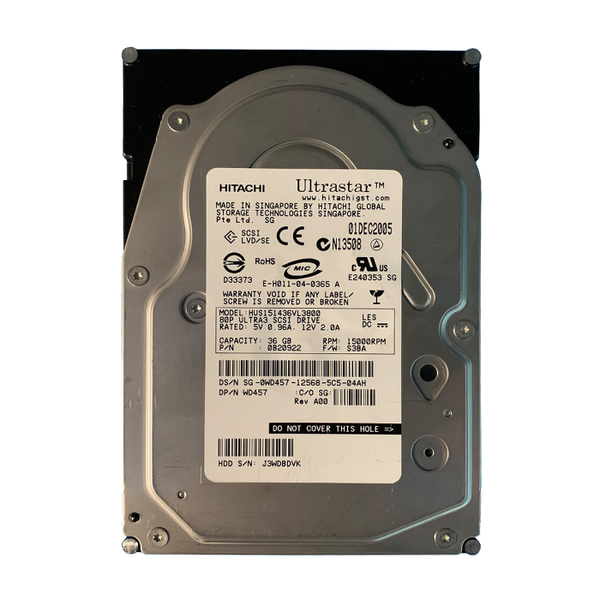 WD457 Dell 36GB Ultra-320 SCSI 15000 3.5-inch Hard Drive