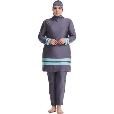 Muslim Swimsuits for Women Plus Size Full Coverage Swimwear Modest Islamic Hijab Ladies Swimming Burkini Bathing Suit